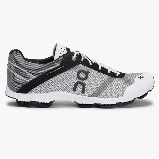 ON Cloudrush Mens - Men's Road Running Shoes NZ-40329 Black/White